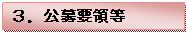 テキスト ボックス: ３．公募要領等